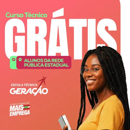 Curso Técnico Grátis para Alunos da Rede Pública Estadual