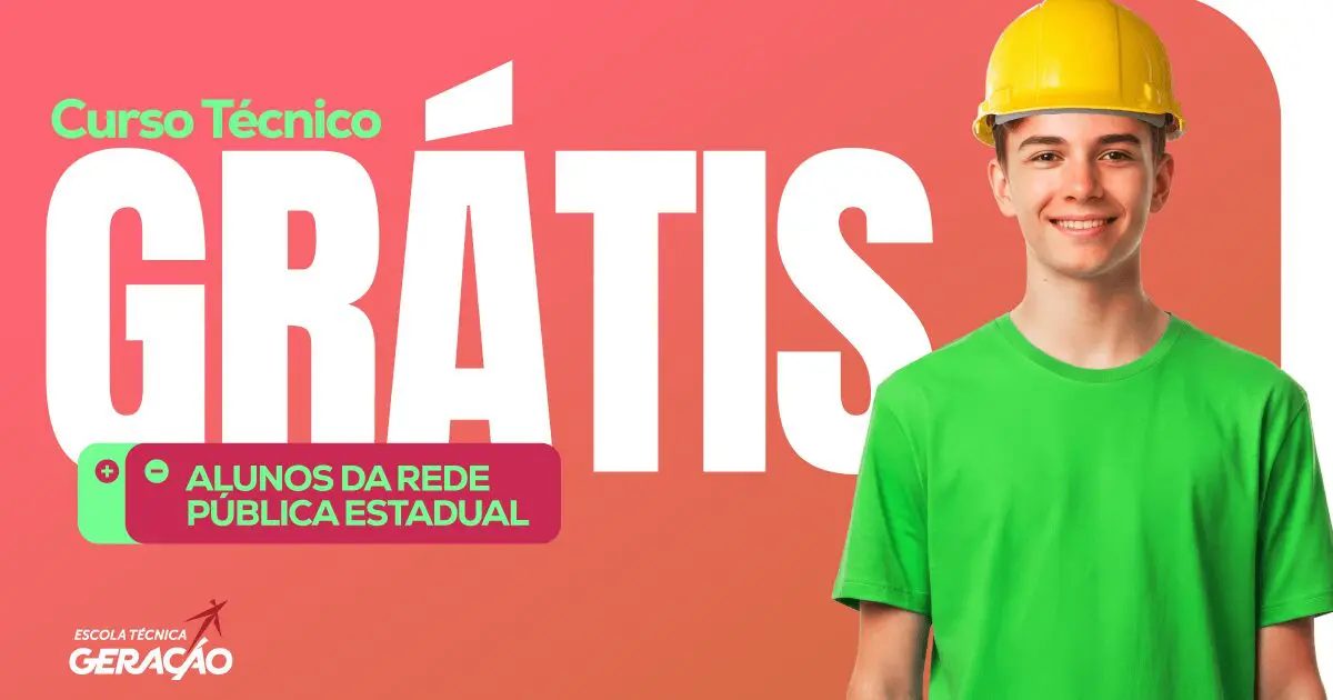 Curso Técnico em Segurança do Trabalho Gratuito: Técnica Geração abre 225 vagas para alunos da rede pública estadual