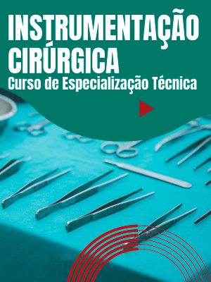 Mesa com instrumentos cirúrgicos - Especialização em Instrumentação Cirúrgica para Técnicos em Enfermagem