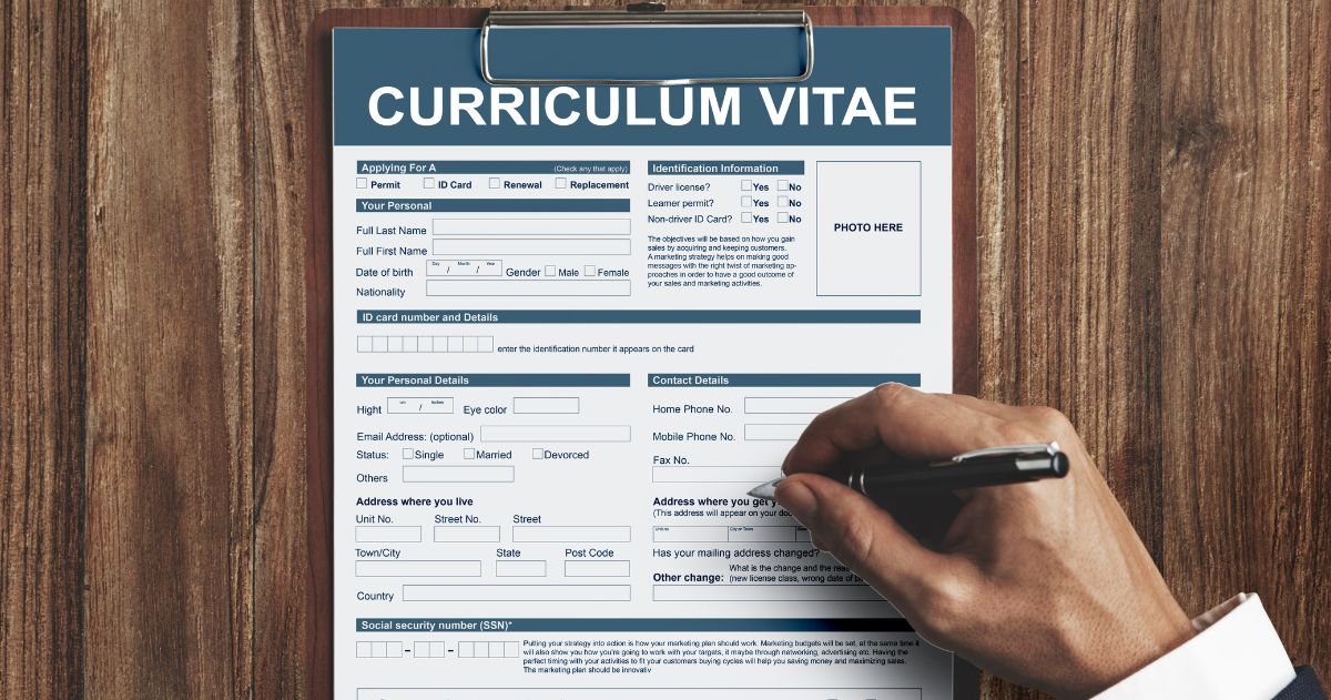 Habilidades para Currículo - Conceito de solicitação de emprego no currículo do Curriculum