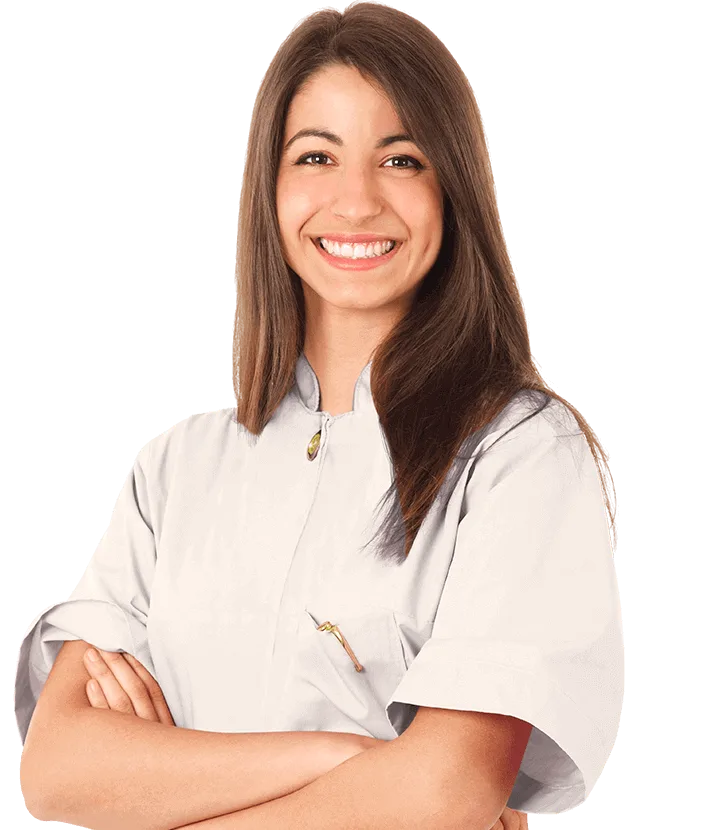 Modelo feminina Curso Técnico em Massoterapia