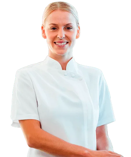 Modelo feminina Curso Técnico em Massoterapia