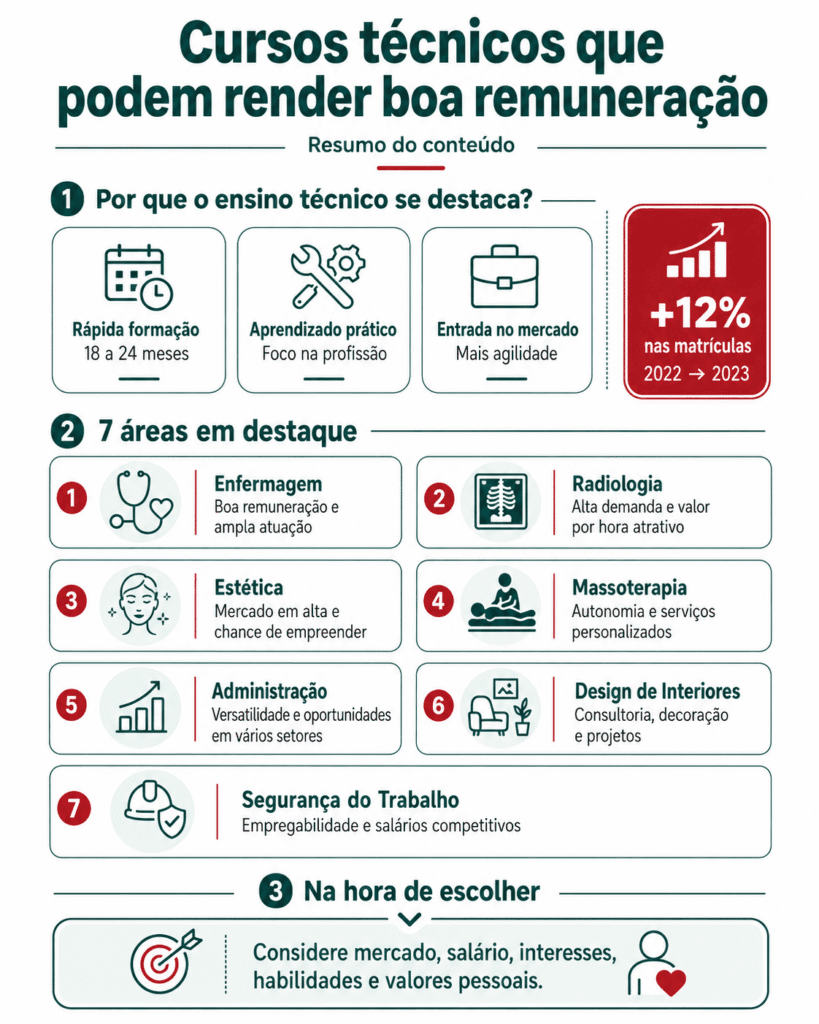 Quais são os Cursos Técnicos que ganham mais dinheiro?