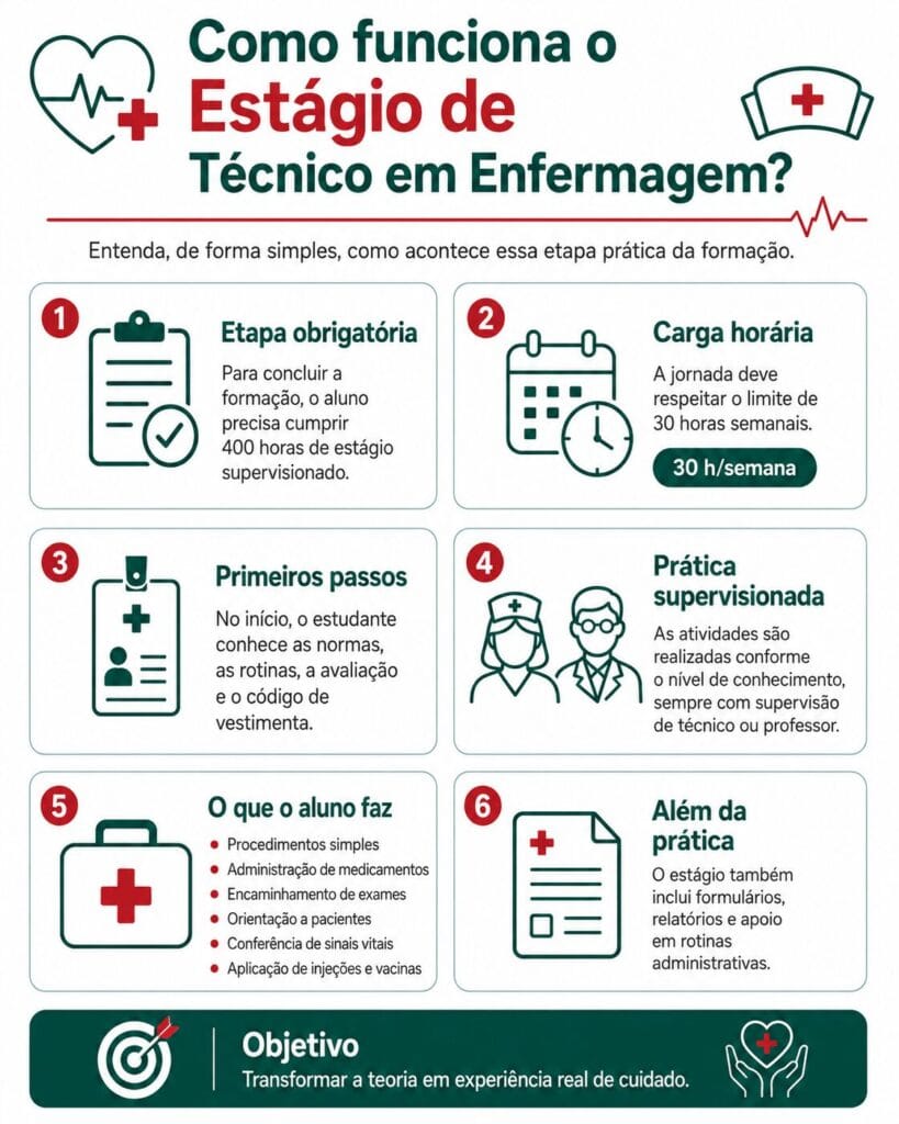 Como funciona o Estágio de Técnico em Enfermagem?