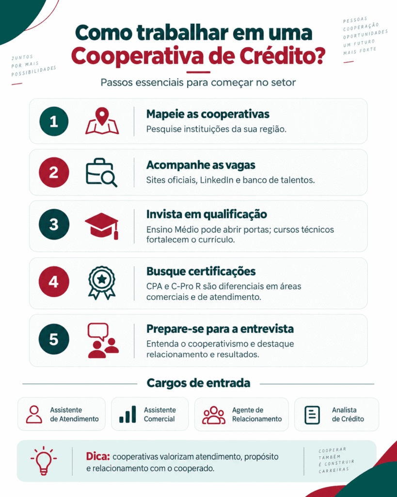 Como trabalhar em uma Cooperativa de Crédito?