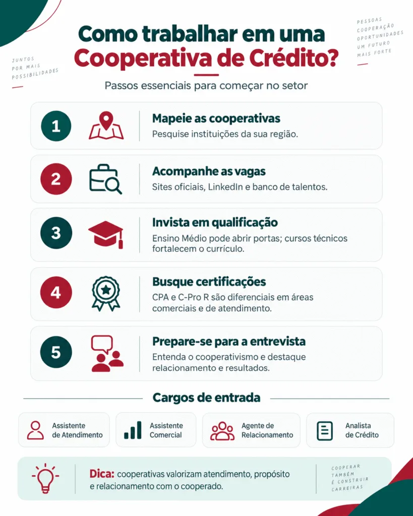 Como trabalhar em uma Cooperativa de Crédito?