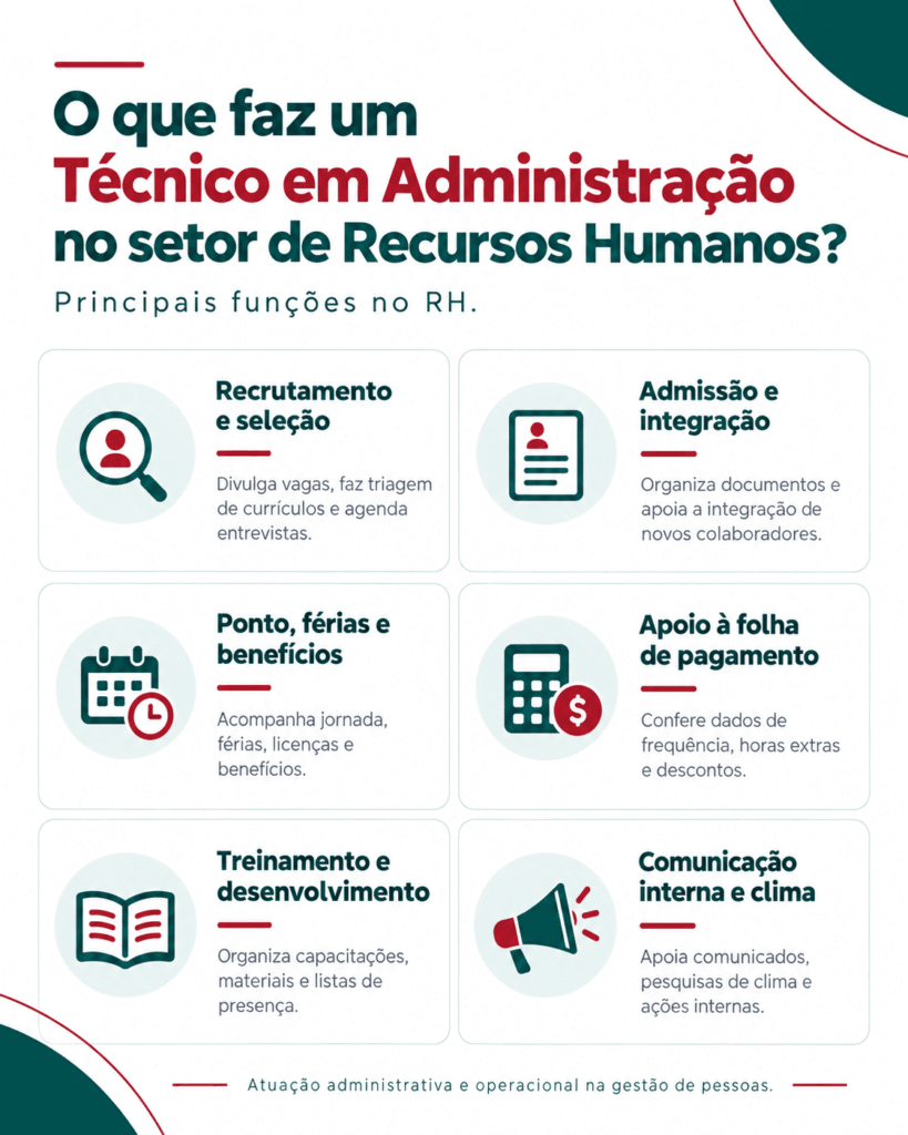 O que faz um Técnico em Administração no setor de Recursos Humanos?